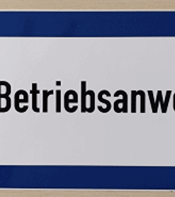 Schild: Betriebsanweisungen